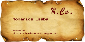 Moharics Csaba névjegykártya